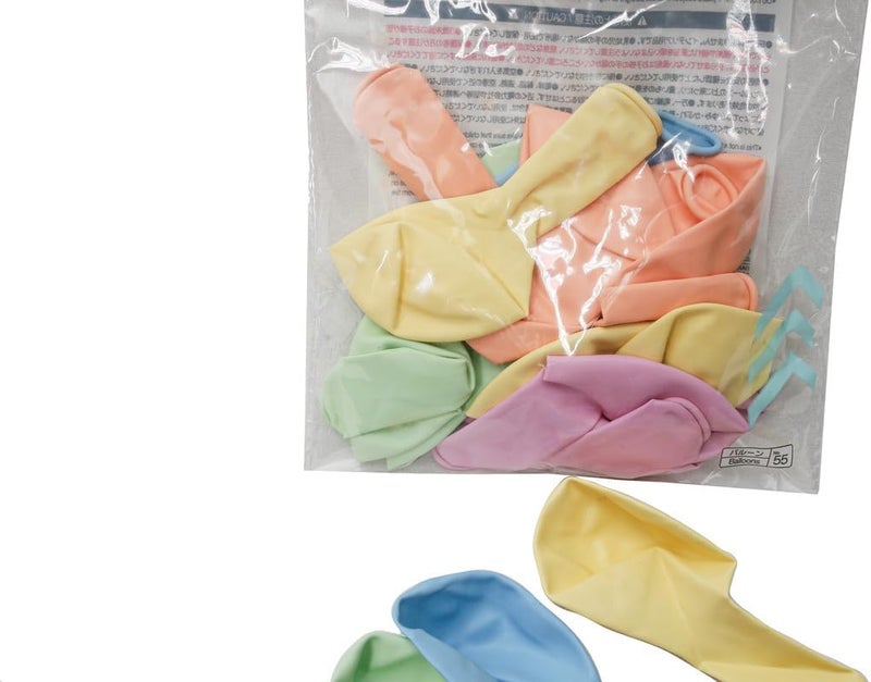 DAISO Pastel Balloons - 20 Pieces, Approx. 9 Inches, Soft Color Party Balloons for Events & Decorations - Image 2